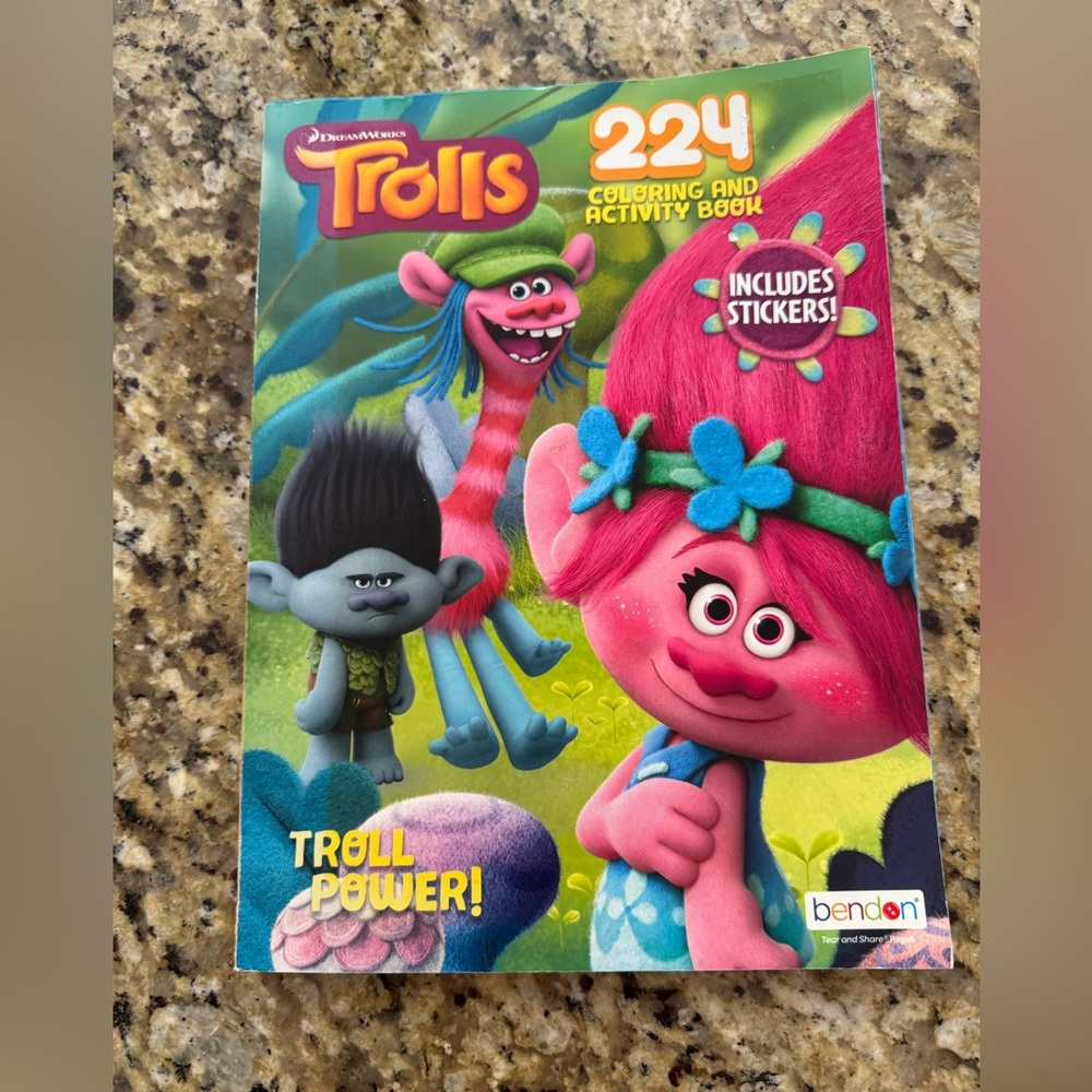 Trolls Activity & Coloring Book with Stickers!! 💜🩷